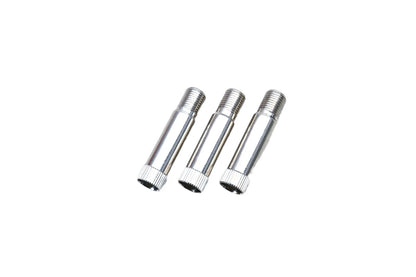 3X Chrome Plated Tubeless Tire Valve Extensions for Camel 38-315-4