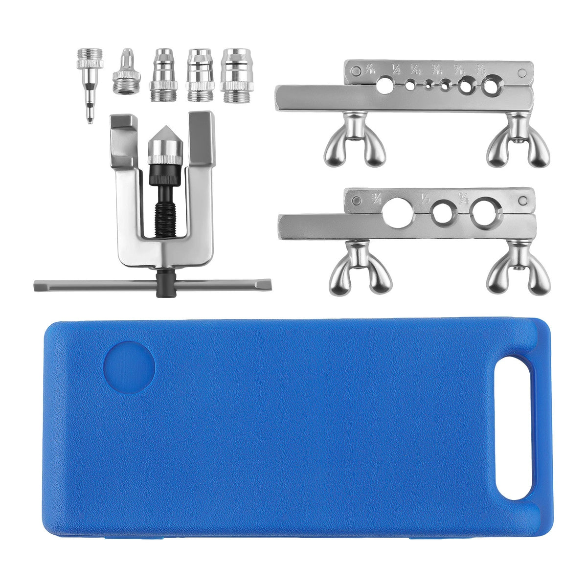 HVAC Flaring and Swaging Tool Kit for Copper Tubing (1/8-3/4'' OD)