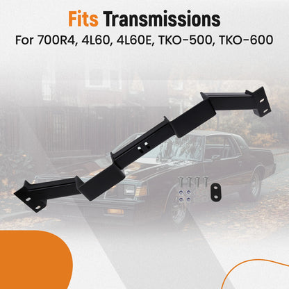 Black Double-Hump Transmission Crossmember for Chevy Monte G-Body (1978–1988) GM-2