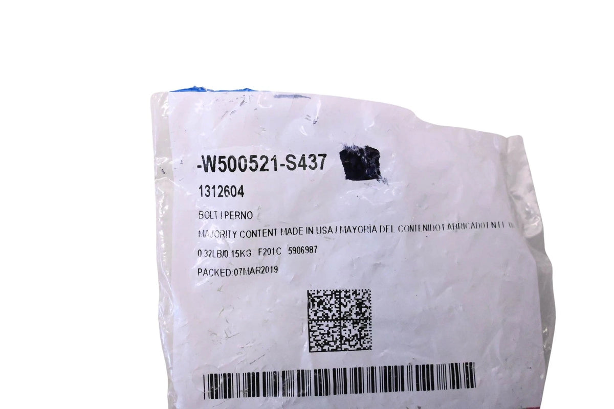 Mount Plate Bolt for Ford W500521-S437, 1312604 (NOS)