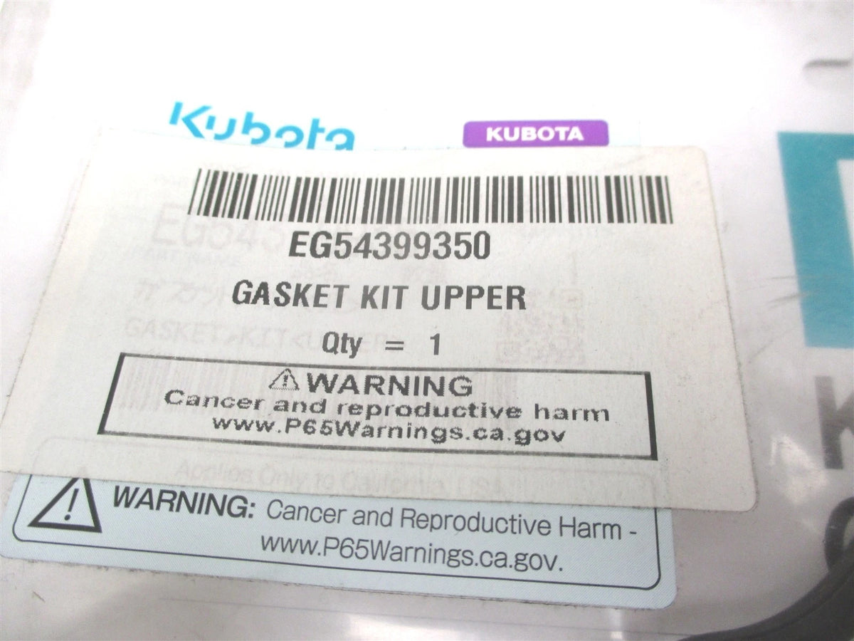 Upper Gasket Kit for Kubota WG2503 (EG543-99350, EG543-99353)