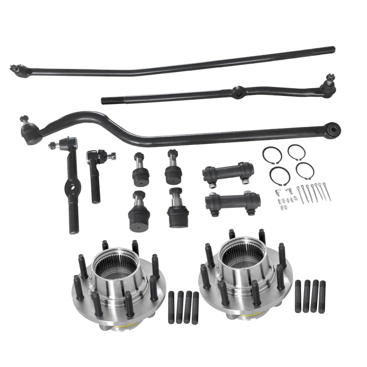 Front Wheel Hub Drag Link Tie Rod Kit for Ford F-250 F-350 (4WD)