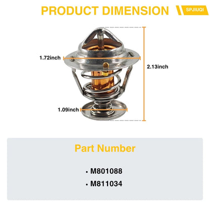71℃ Thermostat M801088 for Skid Steer 312GR 314G 316GR 317G 318G 4475 6675 7775