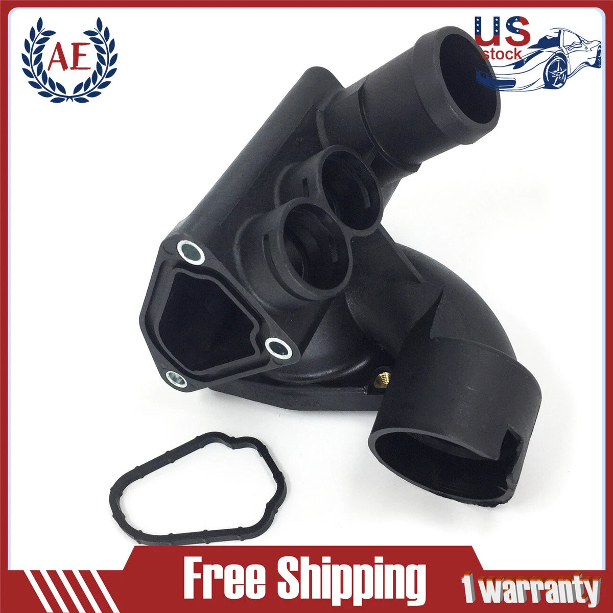Thermostat Housing w/ Gasket for VW Eos EuroVan Golf Jetta Audi A3 TT (1999–2009)