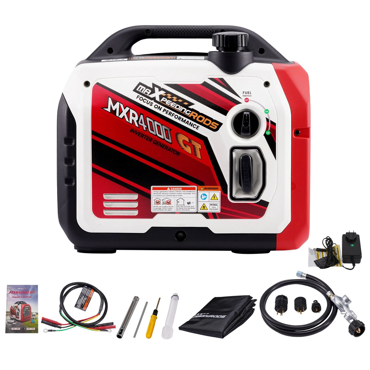 4000 Watt Inverter Generator for Outdoor Camping (Gas/LPG)
