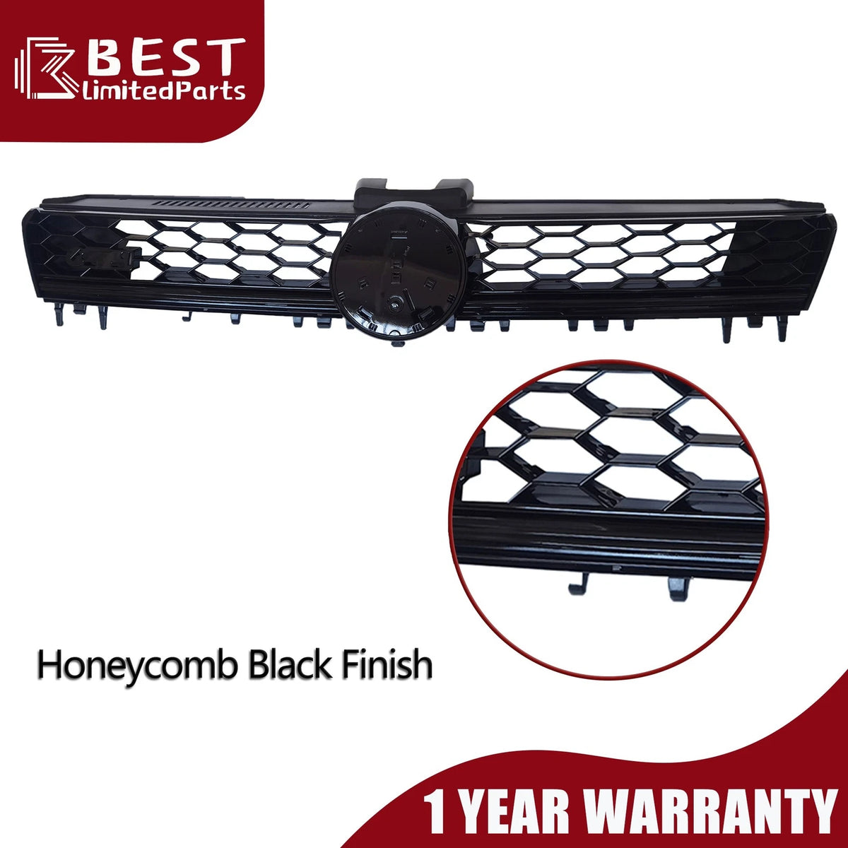 Glossy Black Grille for Volkswagen Golf GTI (2015–2016)