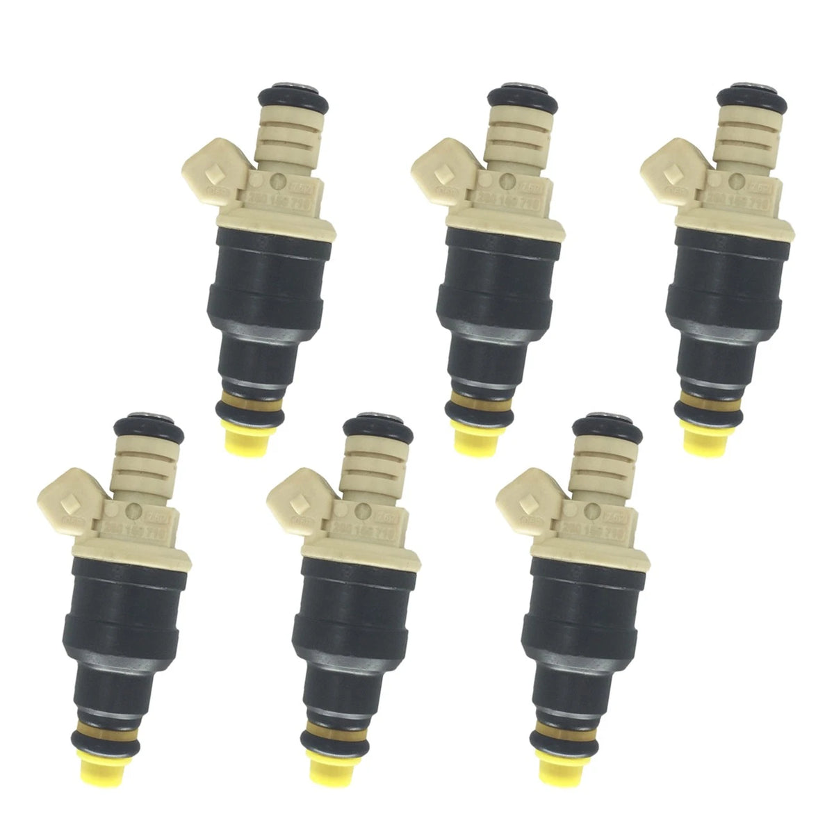 Set of 6 Fuel Injectors for Ford (1985–1993) 0280150710