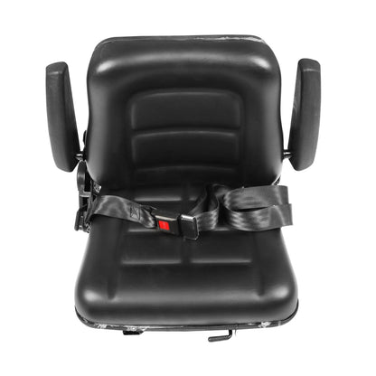 Universal Adjustable Forklift Tractor Seat PVC with Armrest