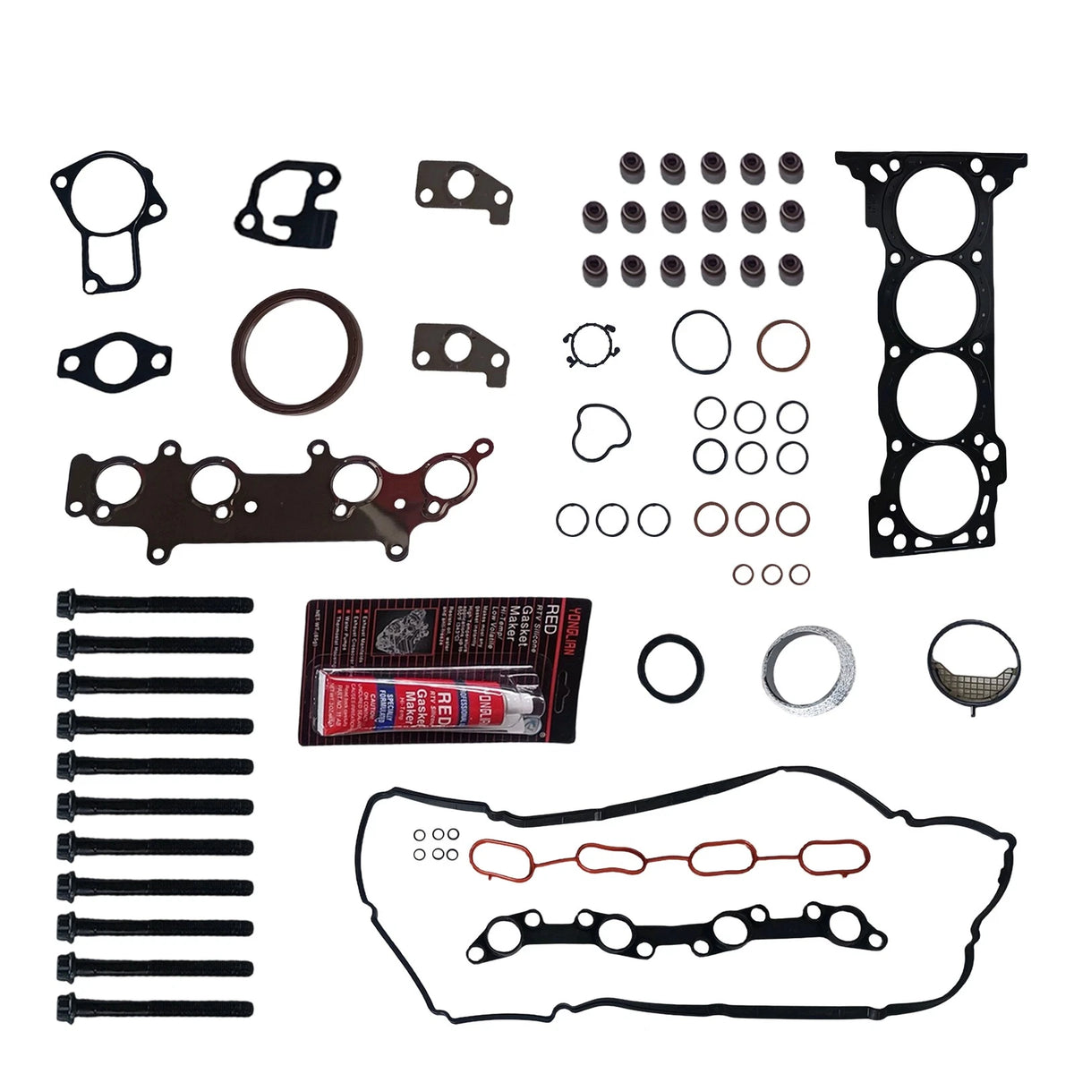 2TRFE Full Gasket Set with Head Bolts for Toyota Tacoma (2005–2010)