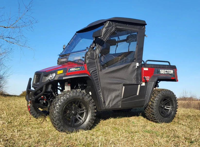 Door & Rear Windows Combo Black for HiSun Sector 450 UTV (2016–2024)