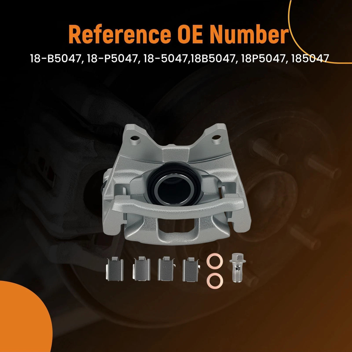 Rear Right Brake Caliper 18B5047 for Jeep Wrangler JK (2018) Dodge Nitro (2007–2011)