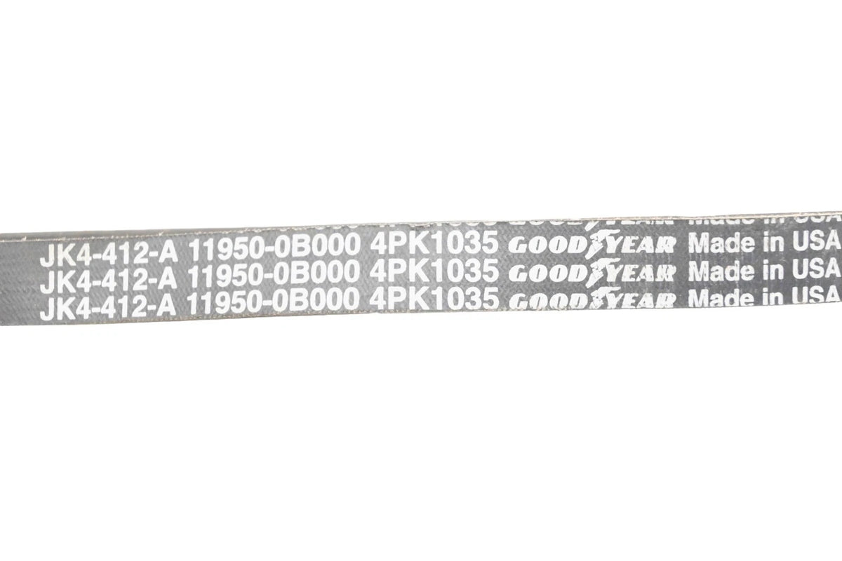 Set of 4 Serpentine V-Ribbed Belts for Goodyear JK4-412-A, 11950-0B000