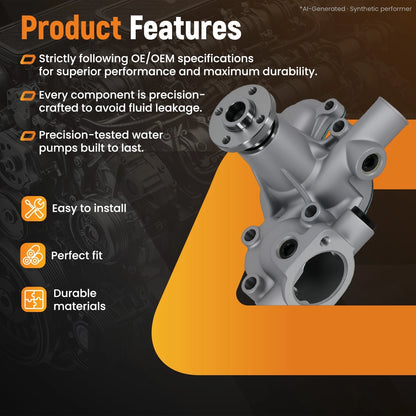 Coolant Water Pump for Yanmar B25V B27 B30V VIO30 VIO35 (3TNE82) MIA880036
