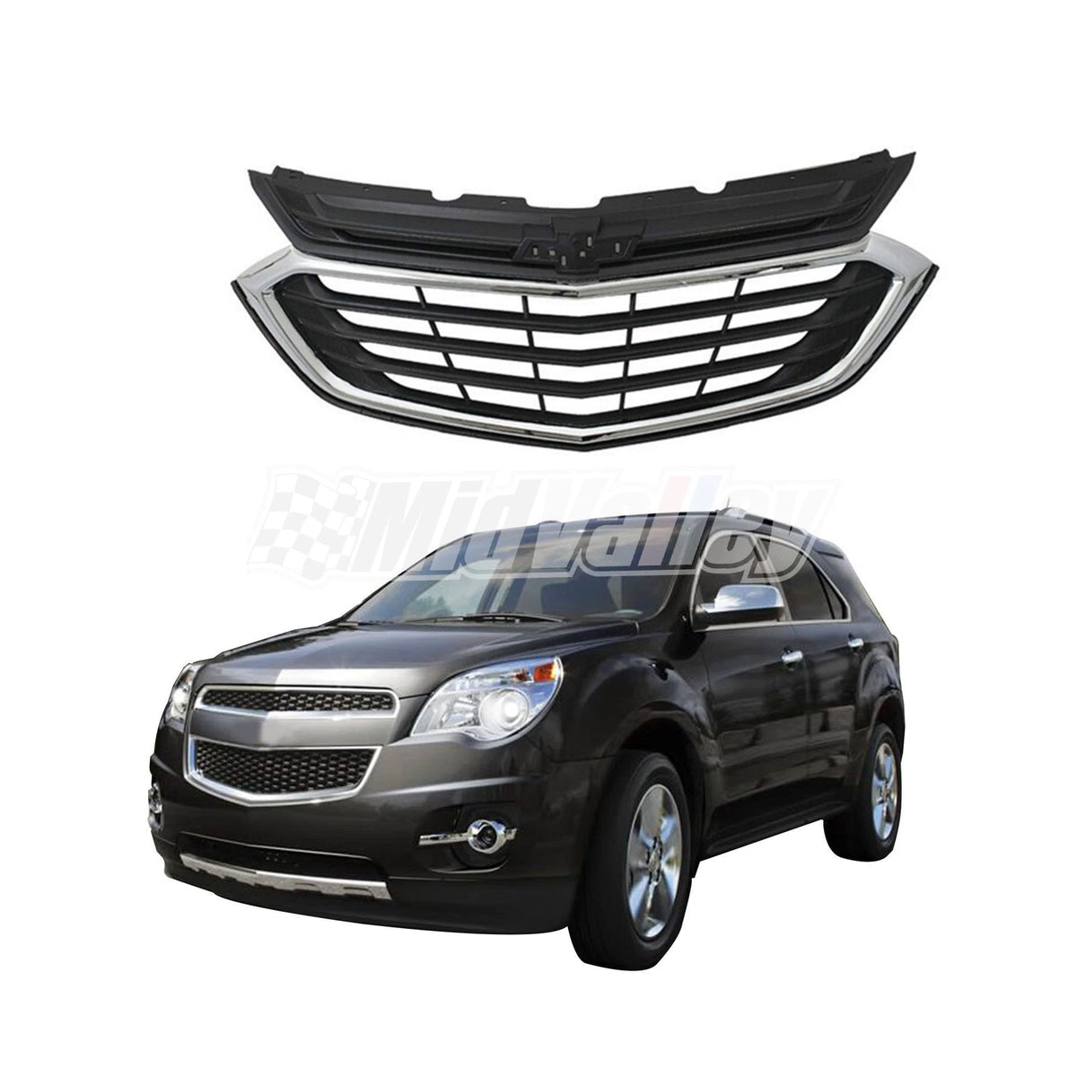 Front Grille for Chevrolet Equinox (2018–2021) Black & Chrome