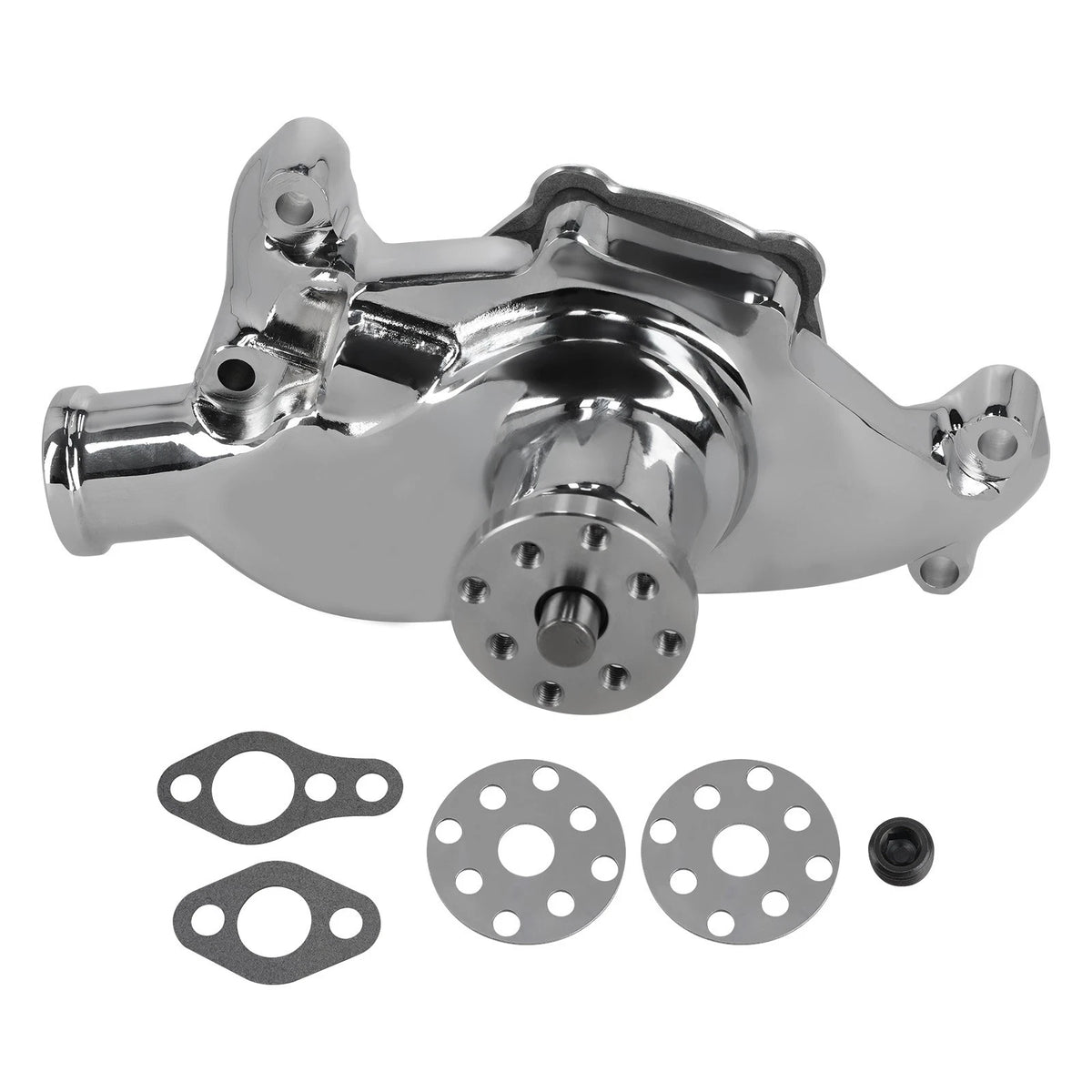 Chrome Short Water Pump for Small Block Chevy SBC 283 305 327 350 (1960–1985)