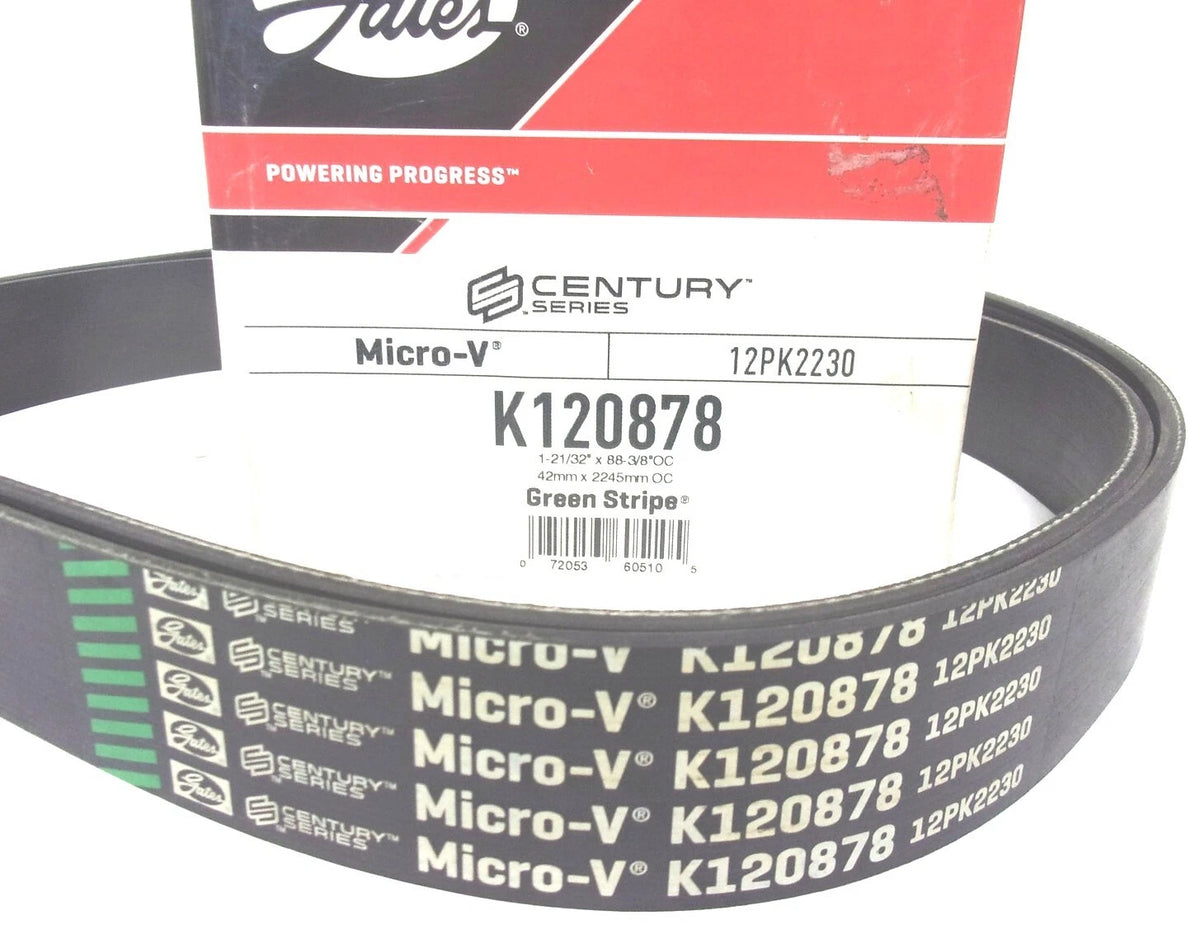 Gates Serpentine Micro-V Belt K120878 12PK2230 88-3/8" X 1-21/32" for