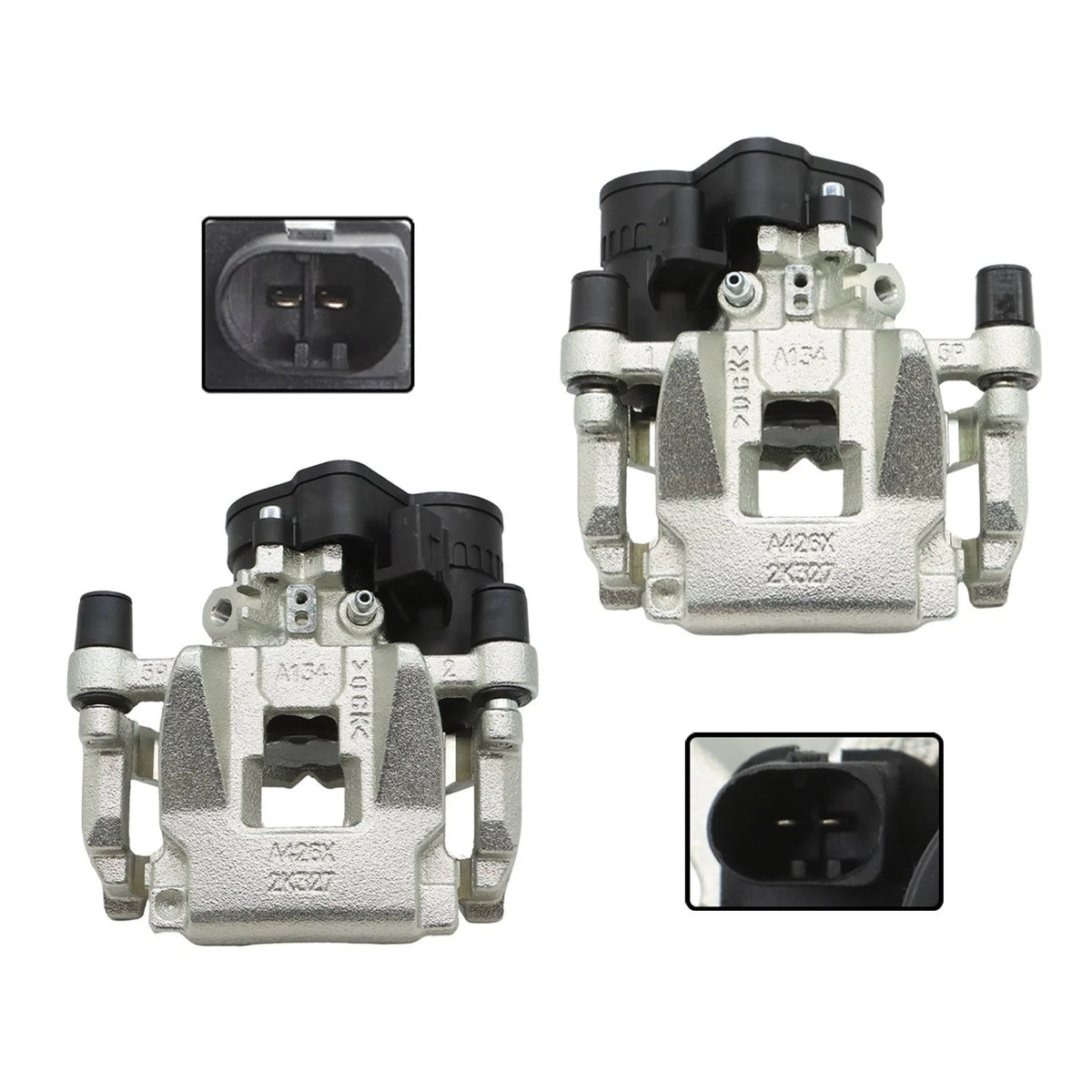 Set of 2 Rear Brake Calipers with Motor for Jaguar XF XE F-Pace (2016–2020)