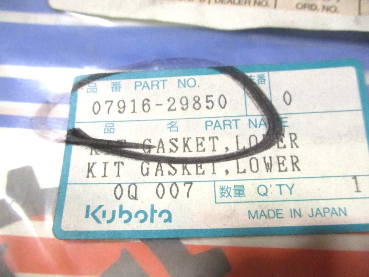 Lower Gasket Kit for Kubota (07916-29850)