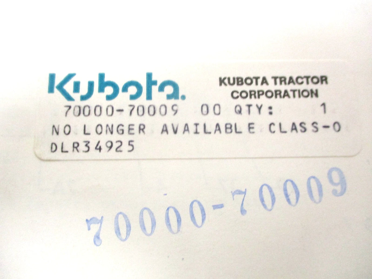Genuine OEM Owners Manual for Kubota L307 Dozer (70000-70009)