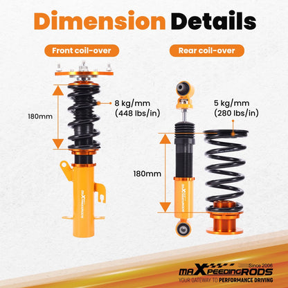 Coilovers Struts Suspension for Nissan Sentra B16 (2007–2012)