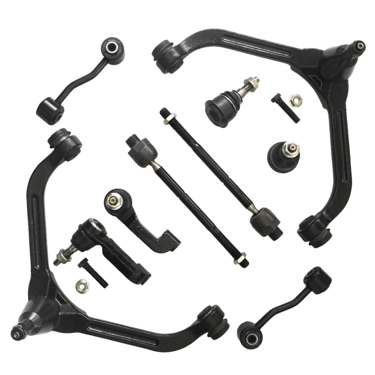 10PCS Control Arm Ball Joint Tie Rod Sway Bar Link Kit for Jeep Liberty (2002–2004)