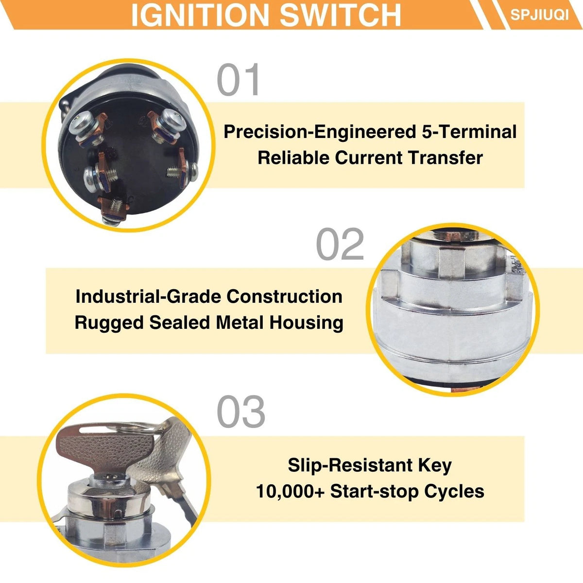 Ignition Key Switch for JCB Excavator 801 803 (701/22200, 332/G8092)