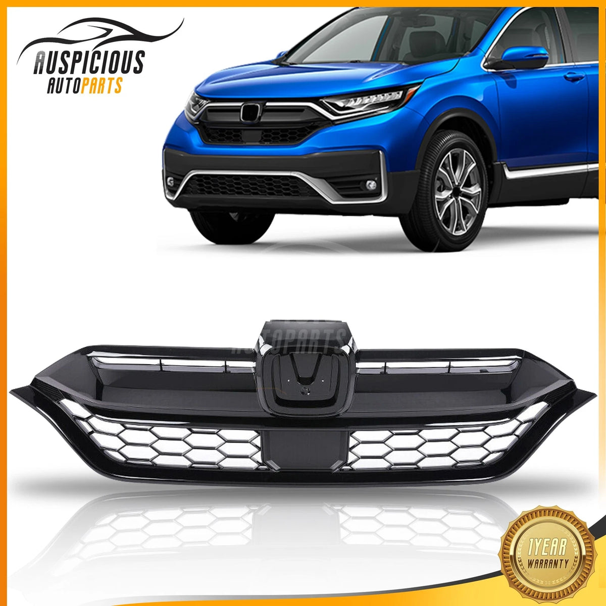 Honeycomb Front Upper Grille for Honda CR-V (2020–2022)
