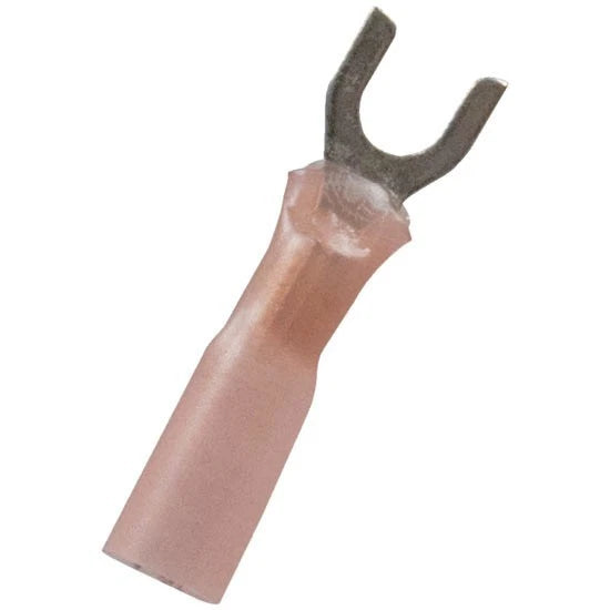 10 PCS 22-18 AWG Red Crimp Seal Heat Shrink Spade Terminal for NO. 8 Stud