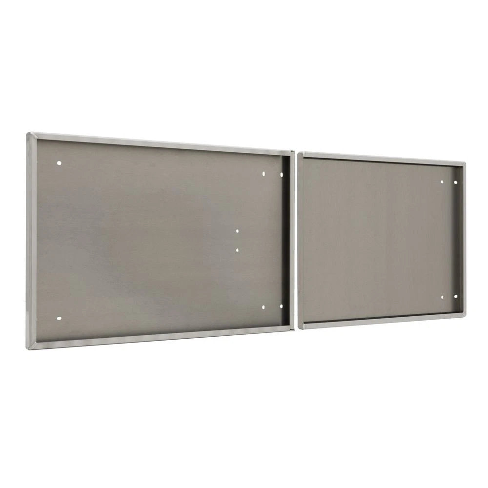Polished Steel Door Upgrade Ramps for Trailer Cabinet (60" W x 24" H)