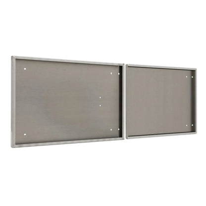 Polished Steel Door Upgrade Ramps for Trailer Cabinet (60" W x 24" H)