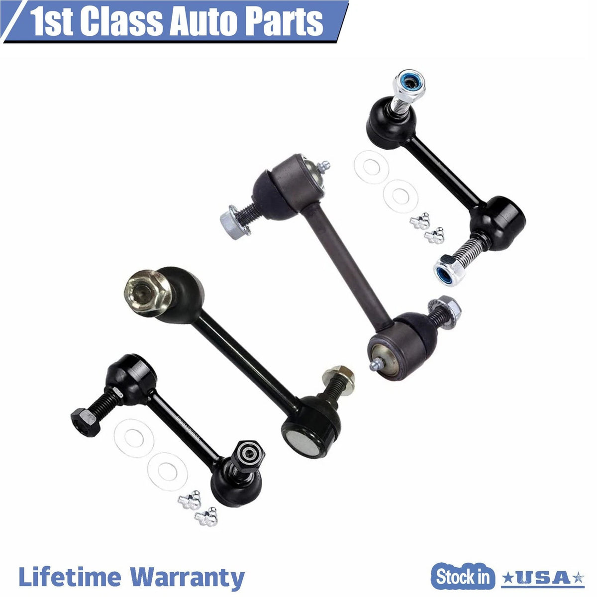 Set of 4 Front Stabilizer Sway Bar End Links for Envoy Trailblazer Rainier (2003–2009)