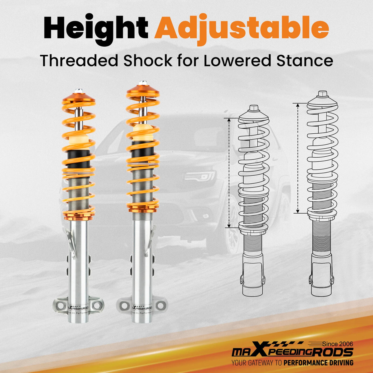 Adjustable Coilover Suspension Kit for BMW E36 (1990–1999)