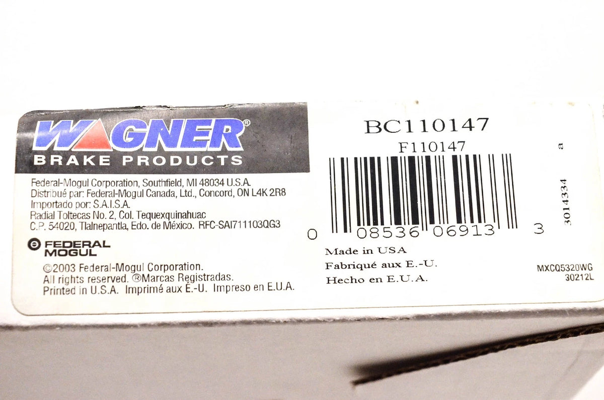 Brake Cable for Wagner BC110147, F110147 (NOS)