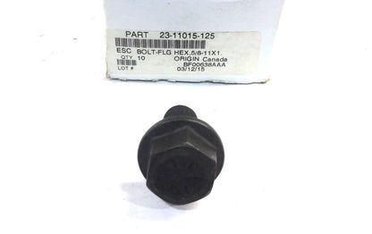 Set of 10 Grade 8 Hex Head Flange Bolts 5/8-11 x 1-1/4 Coarse Thread