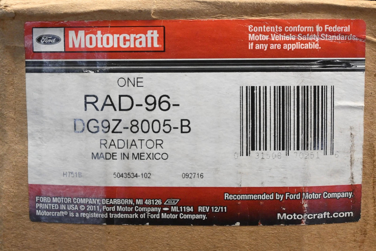 Radiator Assembly for Motorcraft (RAD-96, DG9Z-8005-B)