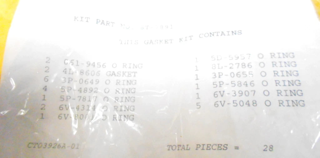 Oil Cooler & Lines Gasket Kit for Caterpillar 3508 G3508 (Fits 8T-7891)