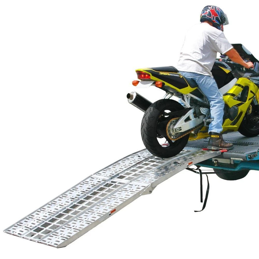 7.5' Black Widow AF-9034-HD Aluminum Arched Folding Motorcycle Ramp
