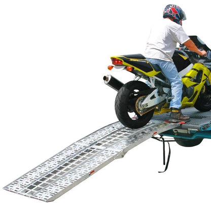 7.5' Black Widow AF-9034-HD Aluminum Arched Folding Motorcycle Ramp