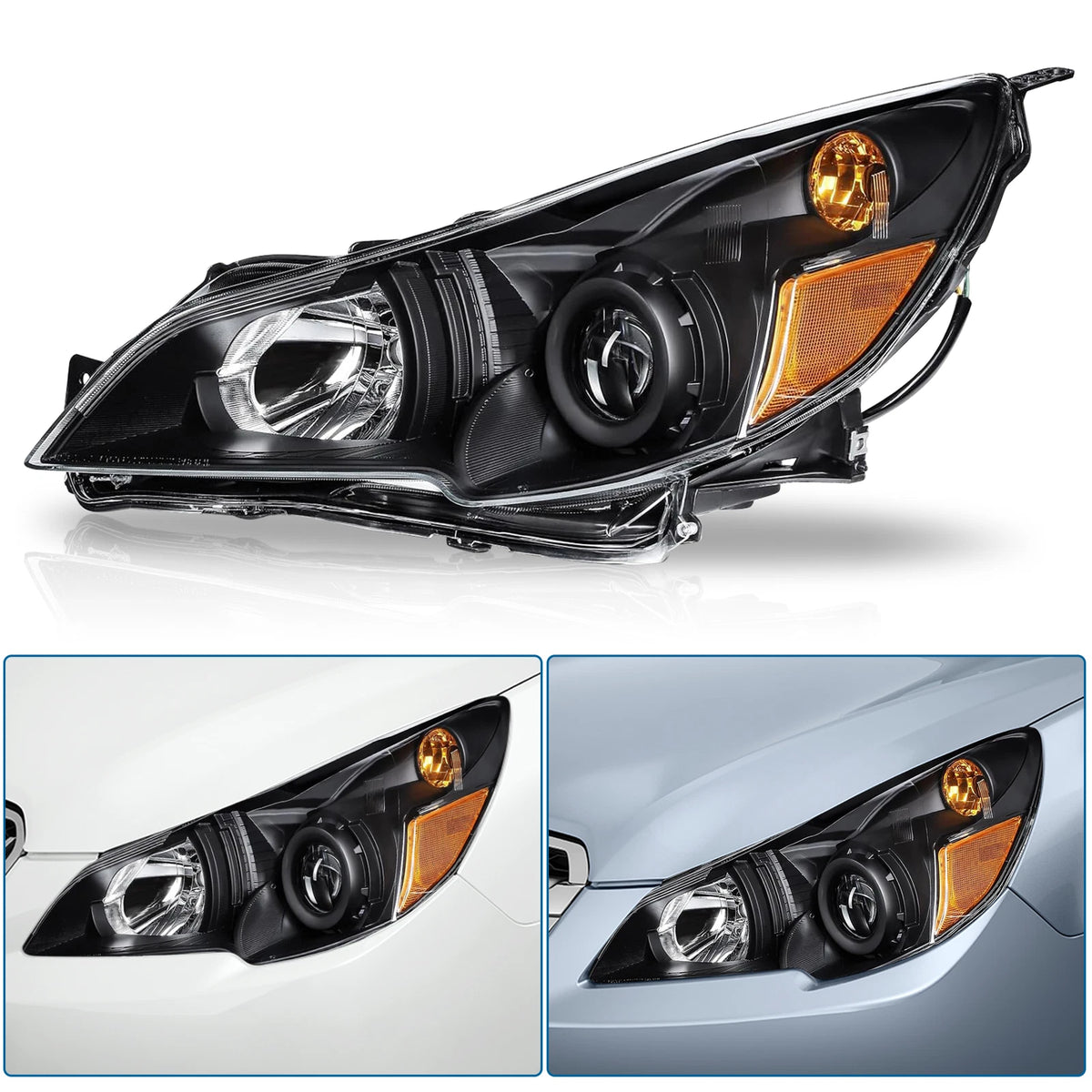 Headlamps Set of 2 Left+Right for Subaru Legacy/Outback (2010–2014)