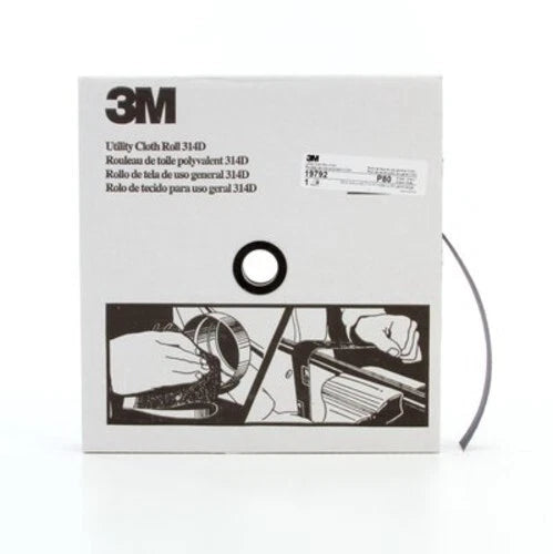 3M 19792 Utility Cloth Sanding Roll P80 1" x 50 yds