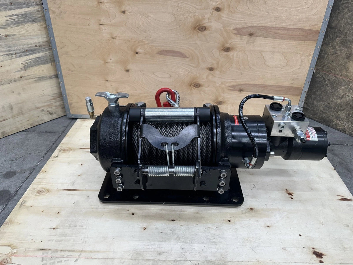 8000 lbs Hydraulic Winch for TORA (Including Hook, 82 ft Steel Cable)