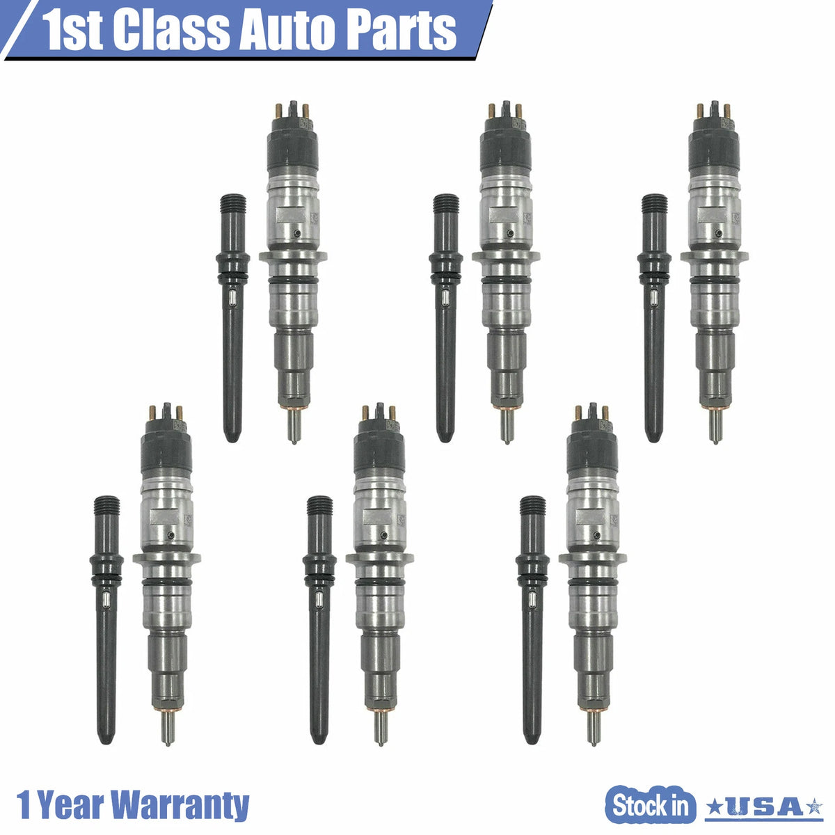 Set of 6 Diesel Fuel Injectors for Dodge Ram 2500 3500 (2007–2012)