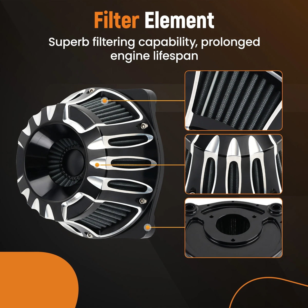 Air Filter Cleaner Intake Kit for Harley Softail