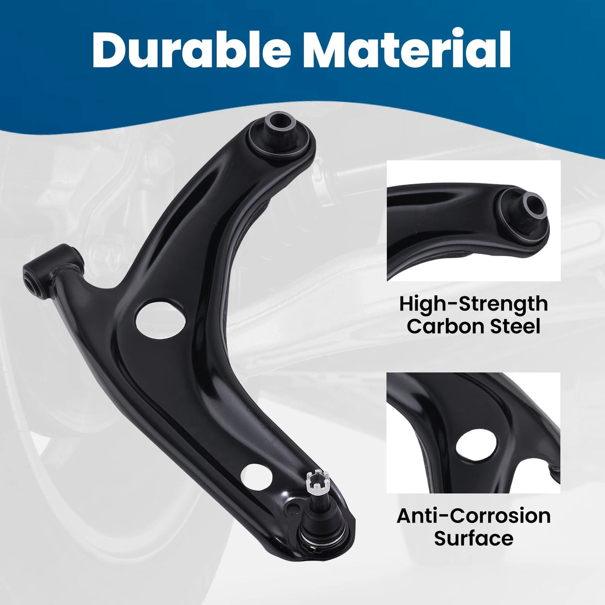Front Suspension Lower Control Arm + Sway Bar Link for Prius C, Yaris (2007–2019)