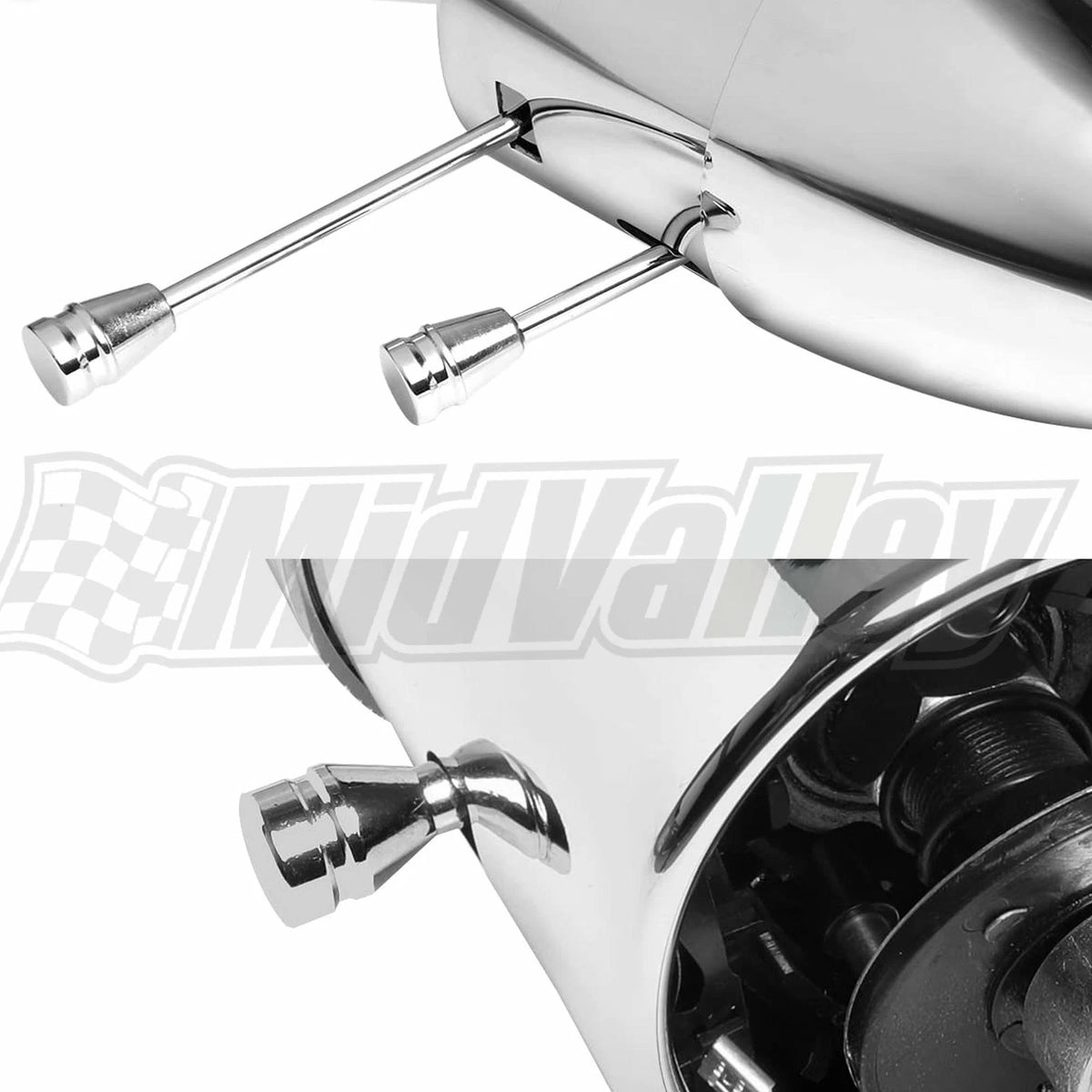 30" Manual Steering Column with Adapter for GM (No Key, Chrome)