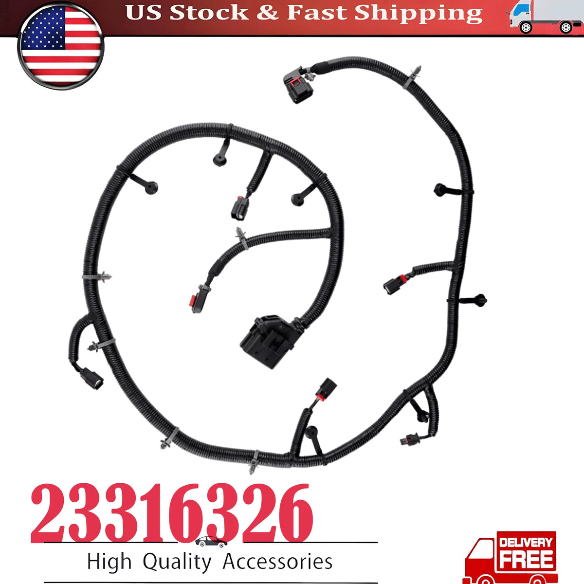 Rear Object Alarm Sensor Wiring 23316326 for Cadillac Chevrolet (2015–2020)