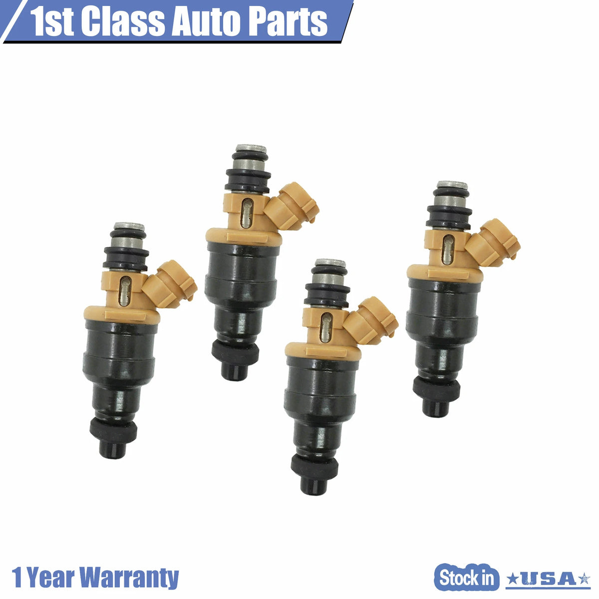 Set of 4 Fuel Injectors for Ford Escort, Mazda Miata, Protege, Kia Sephia (1.8L)
