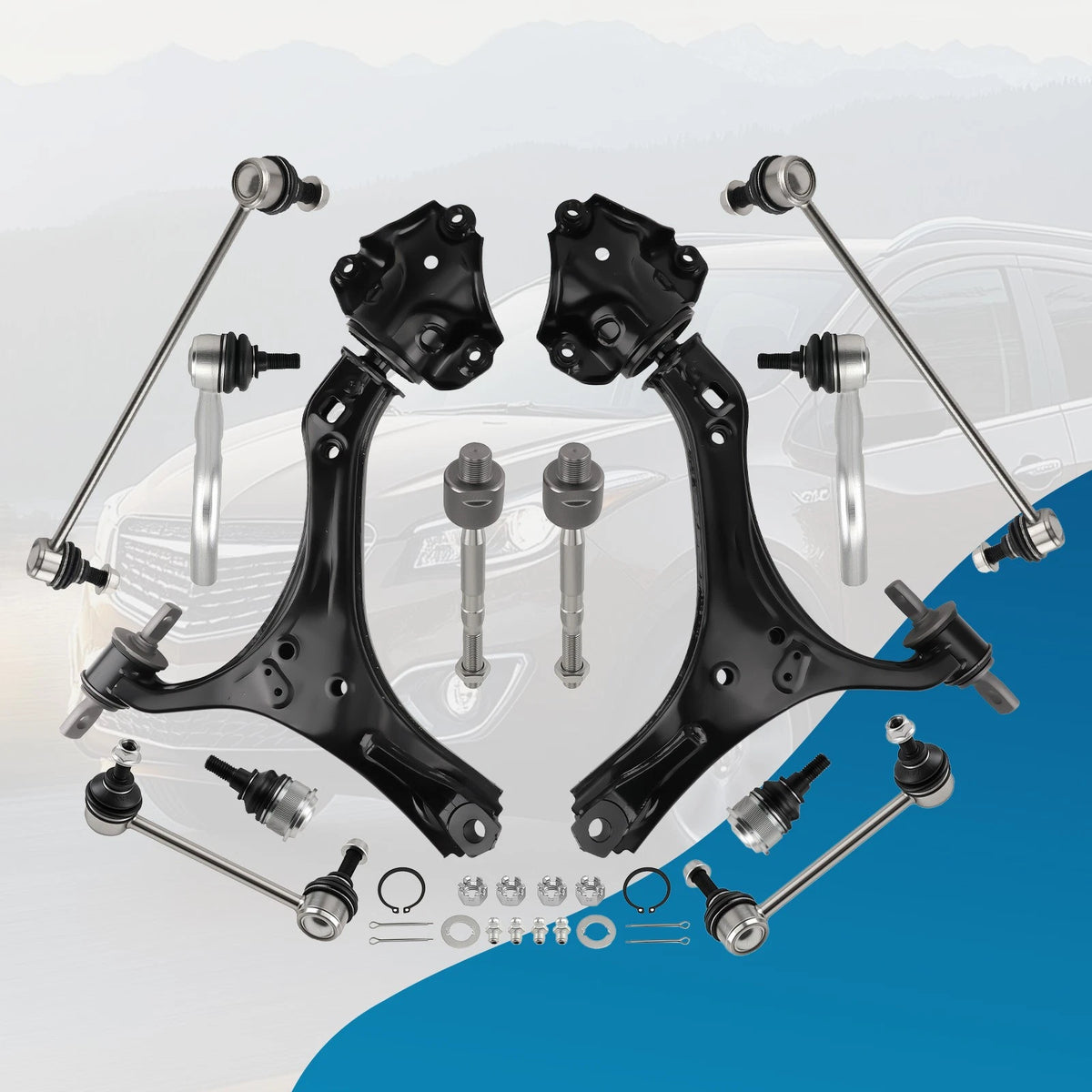 12x Front Lower Control Arms w/Ball Joint for Honda Accord (2013–2017)