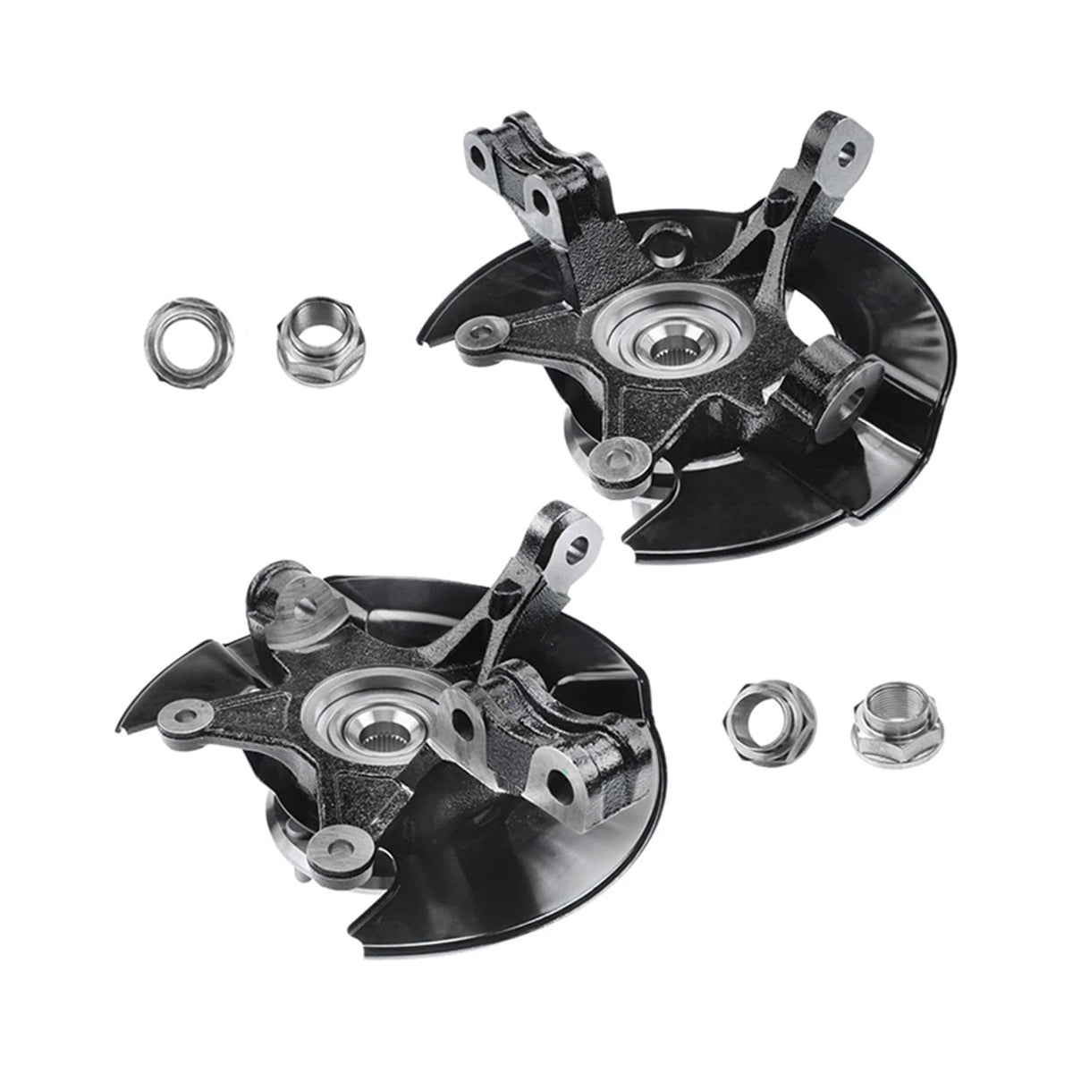2X Front Steering Knuckle & Wheel Hub Bearing Assy for Honda Pilot (2003–2004)