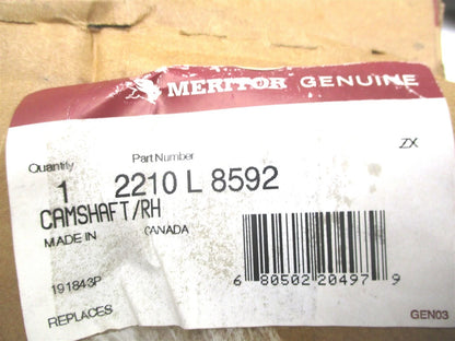 Genuine Meritor Q-Plus Right Hand Brake Camshaft 28 Spline 1 1/2" for